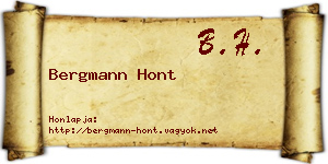Bergmann Hont névjegykártya